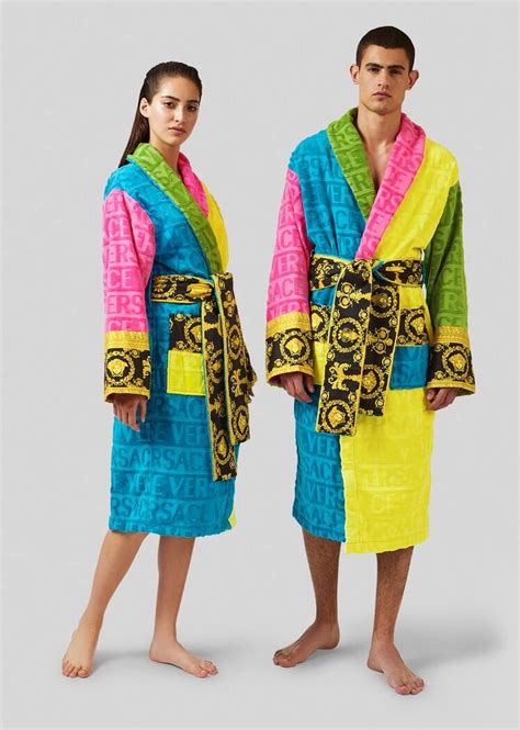 colorful versace robe.